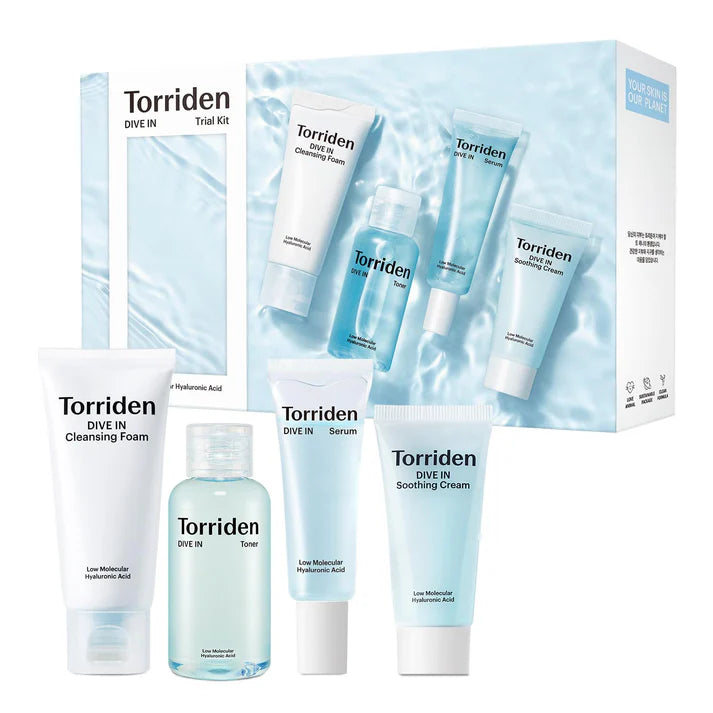 Torriden DIVE IN 4個セット Torriden DIVE-IN Hydrating Trial Kit – 4-Piece Travel Skincare Set