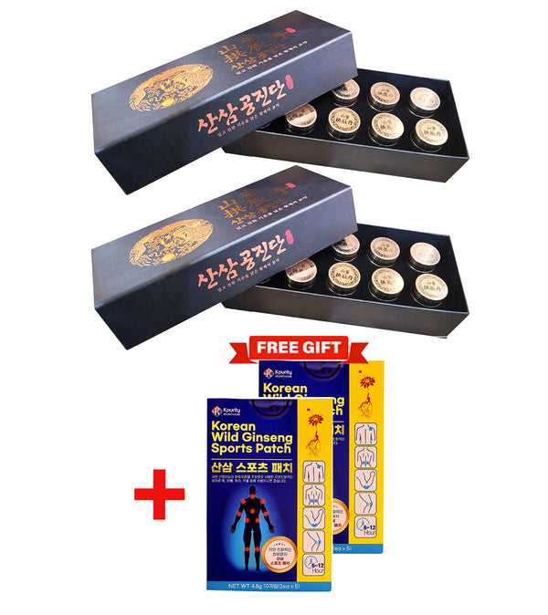 2 Boxes of Wild Ginseng Gong Jin Dan-Premium Gongjin-Dan + Wild Ginseng Patch 2 Boxes(Free)