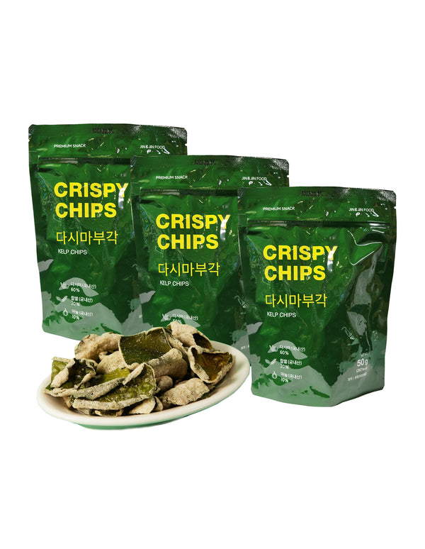 Korean Premium Traditional  BUGAK, Crispy Chips, Kelp Chips 50g x 3 Pack