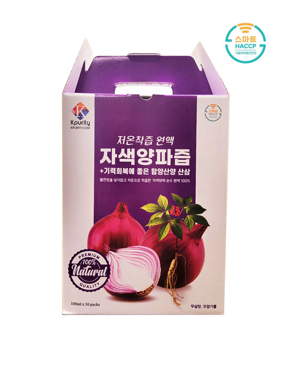 Korean Ginseng Red Onion Extract Juice 100% Natural Extract (100ml x 30 pouches)