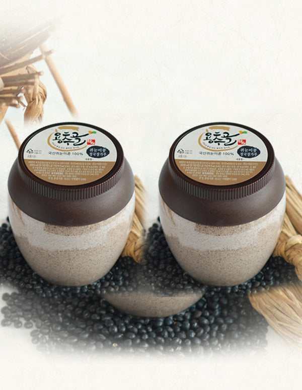 2 Boxes of KOREAN Traditional Fermented Dried Soybean Powder, bean paste Cheonggukjang Powder-250g/ 지리산 함양 용추골 쥐눈이콩 청국장가루