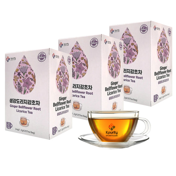 [2+1] 3 Boxes Ginger Bellflower Root Licorice Tea