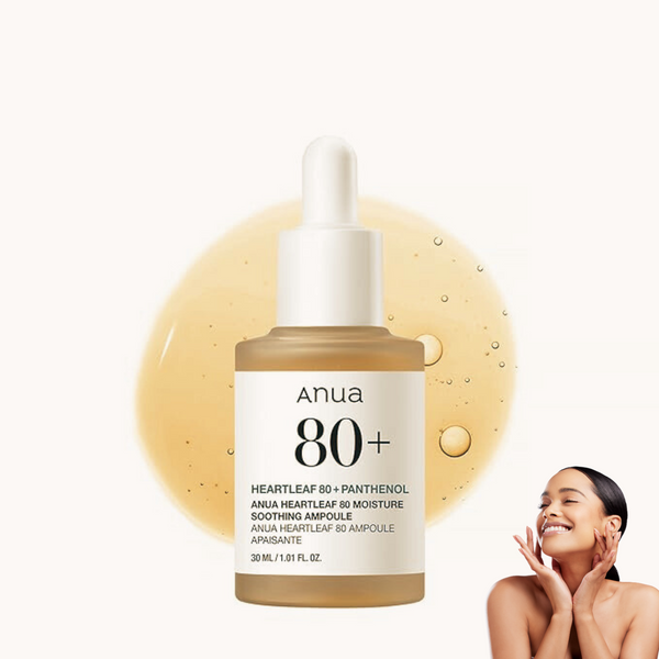 Anua Heartleaf 80 Soothing Ampoule – K-Beauty Hydration & Pore Care Serum, Non-Sticky Lightweight Vegan Formula (30ml)