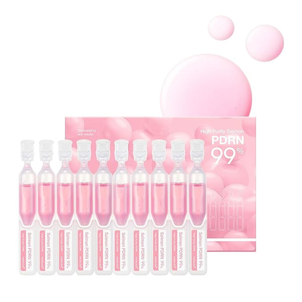 Medicube Salmon DNA PDRN Pink One Day Serum, Hydrating Radiance Ampoule, Korean Skincare, 0.05 fl oz x 10, Pack of 10/ 메디큐브 살몬 DNA PDRN 핑크 원데이 세럼, 촉촉한 광채 앰플