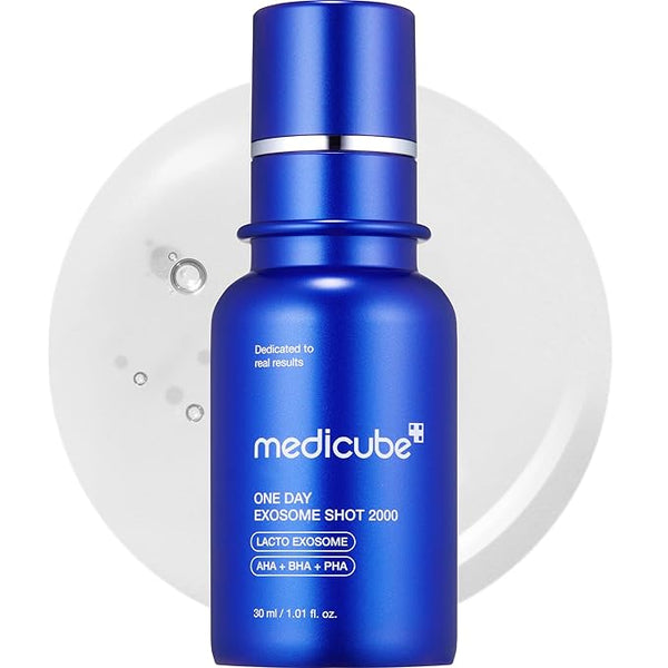 Click to see full view medicube Zero Exosome Shot 2,000 PPM Spicule Facial Serum | Liquid Skin Booster Serum | Exosome, AHA+BHA+PHA | Pore Care, Dead Skin Cells, Skin Texture | Korean Skin Care 1.01 fl.oz