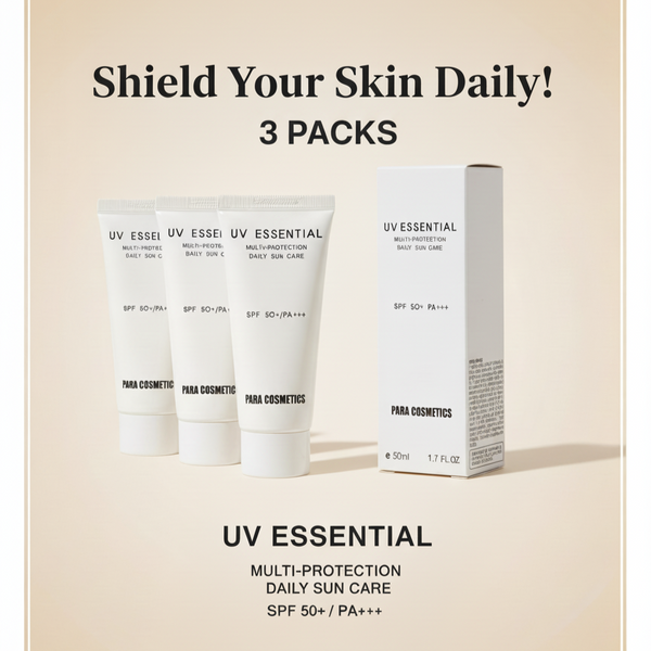 UV ESSENTIAL Multi-Protection Daily Sun Care (3 PACKS ) SPF 50+ PA+++ | Lightweight Broad Spectrum Sunscreen | Para Cosmetics (50ml / 1.7 fl.oz.)