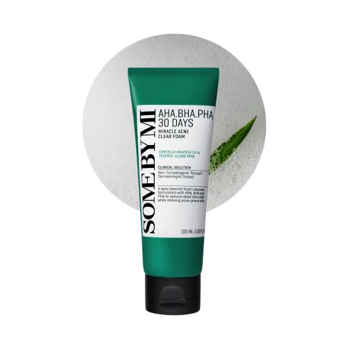 SOME BY MI AHA BHA PHA 30 Days Miracle Acne Clear Foam – 3.38oz