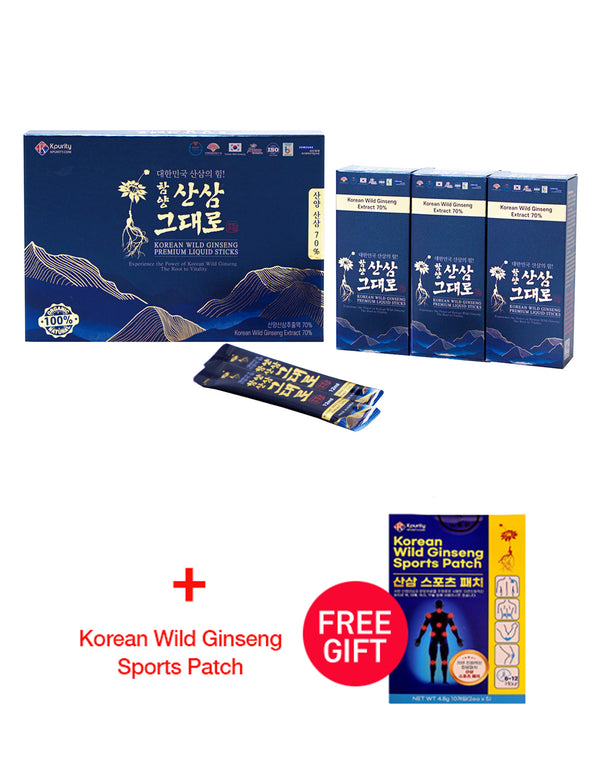 Korean Wild Ginseng 70% Liquid Sticks