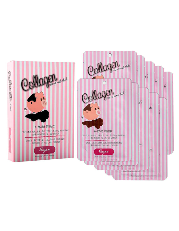 10 packs of Hayan K- Beauty Sheet Mask Collagen (콜라겐)