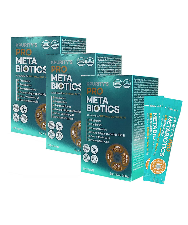 3 Boxes Pro Metabiotics All-In-One For Optimal Gut Health 5g x 30 Sticks