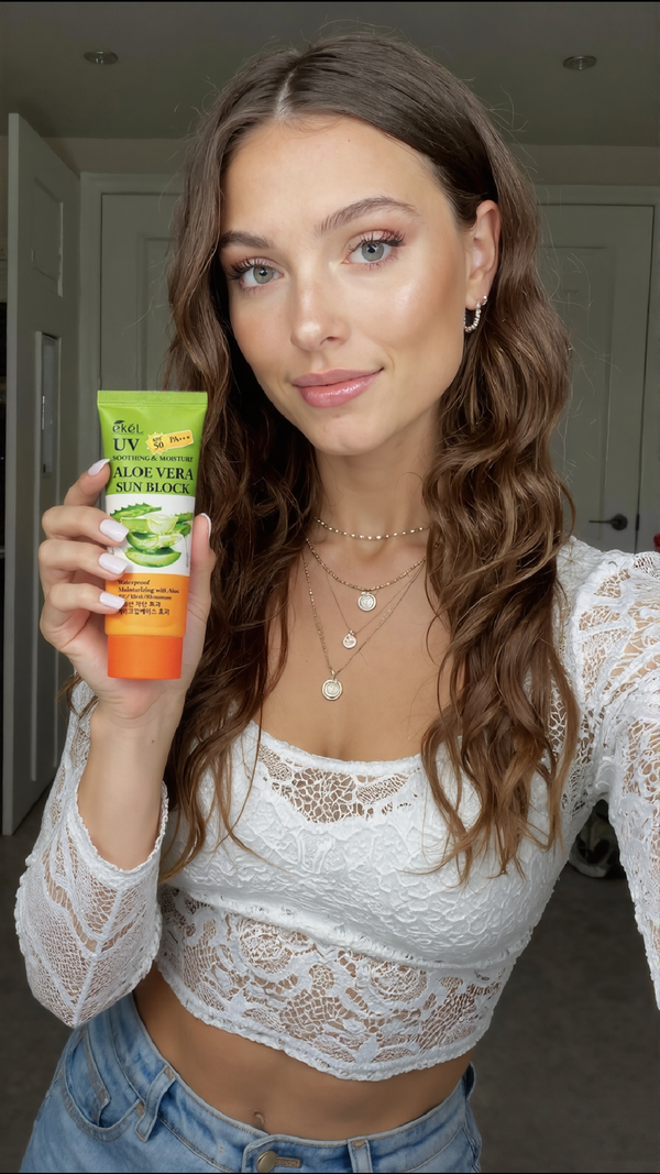Ekel] UV Soothing & Moisture Aloe Vera Sun Block SPF 50 PA+++ 70ml/ soothing